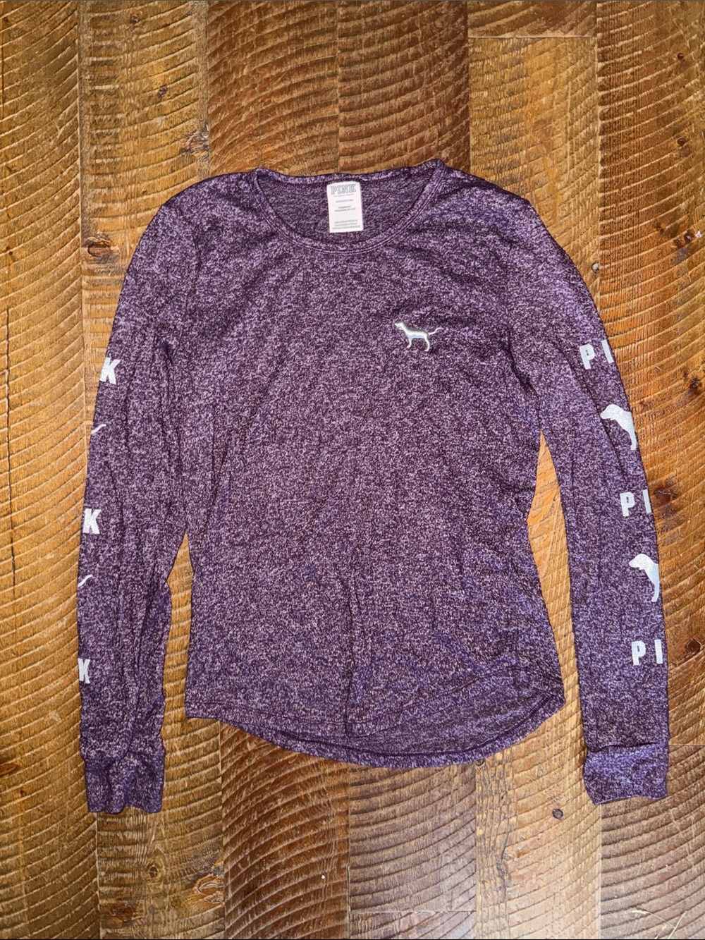 PINK Victoria's Secret Marled Purple Sleep Tee